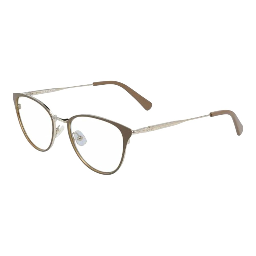 Longchamp Eyeglasses Frames LO2124 901 50-19-140 Brown And Gold Preppy Feminine